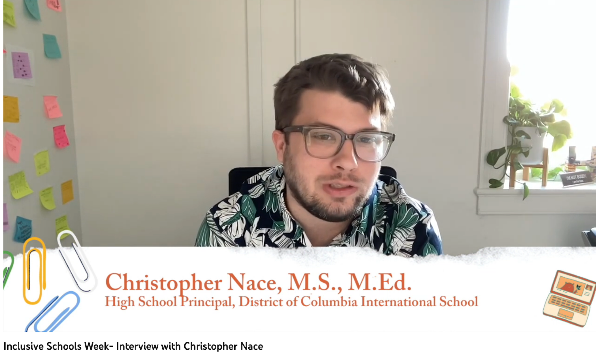 Inclusive Schools Week- Interview with Christopher Nace